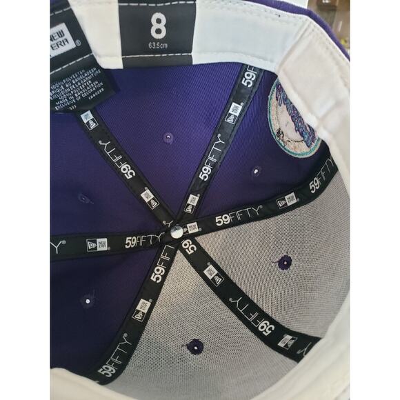 Houston Astros Hat Cap 45 Years Patch Purple Blue Size 8 New Era - Picture 5 of 7